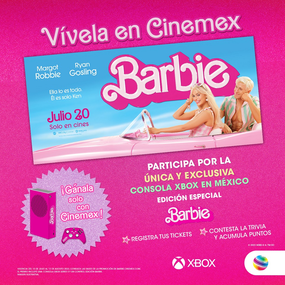 Noticias: CON BARBIE Y CINEMEX GANA LA ÚNICA Y EXCLUSIVA CONSOLA XBOX EDICIÓN ESPECIAL&nbsp;BARBIE.