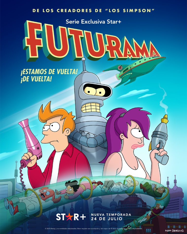 Series: YA ESTÁN DISPONIBLES EL TRÁILER Y PÓSTER DE LA NUEVA TEMPORADA DE “FUTURAMA” QUE LLEGARÁ A STAR+ EL 24 DE&nbsp;JULIO