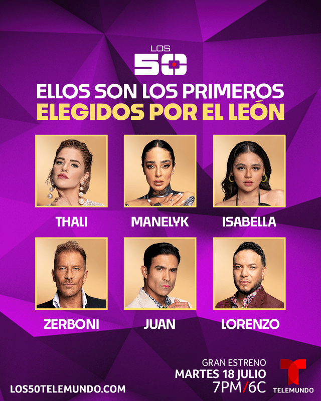 Televisión: PREPÁRATE PARA ENTRAR AL INTRIGANTE MUNDO DE LOS 50, DONDE UN LEÓN TENDRÁ EL CONTROL DE 50 FAMOSOS EN EL REALITY MÁS AMBICIOSO DE LA TV HISPANA QUE ESTRENA HOY MARTES, 18 DE JULIO A LAS&nbsp;7PM/6C
