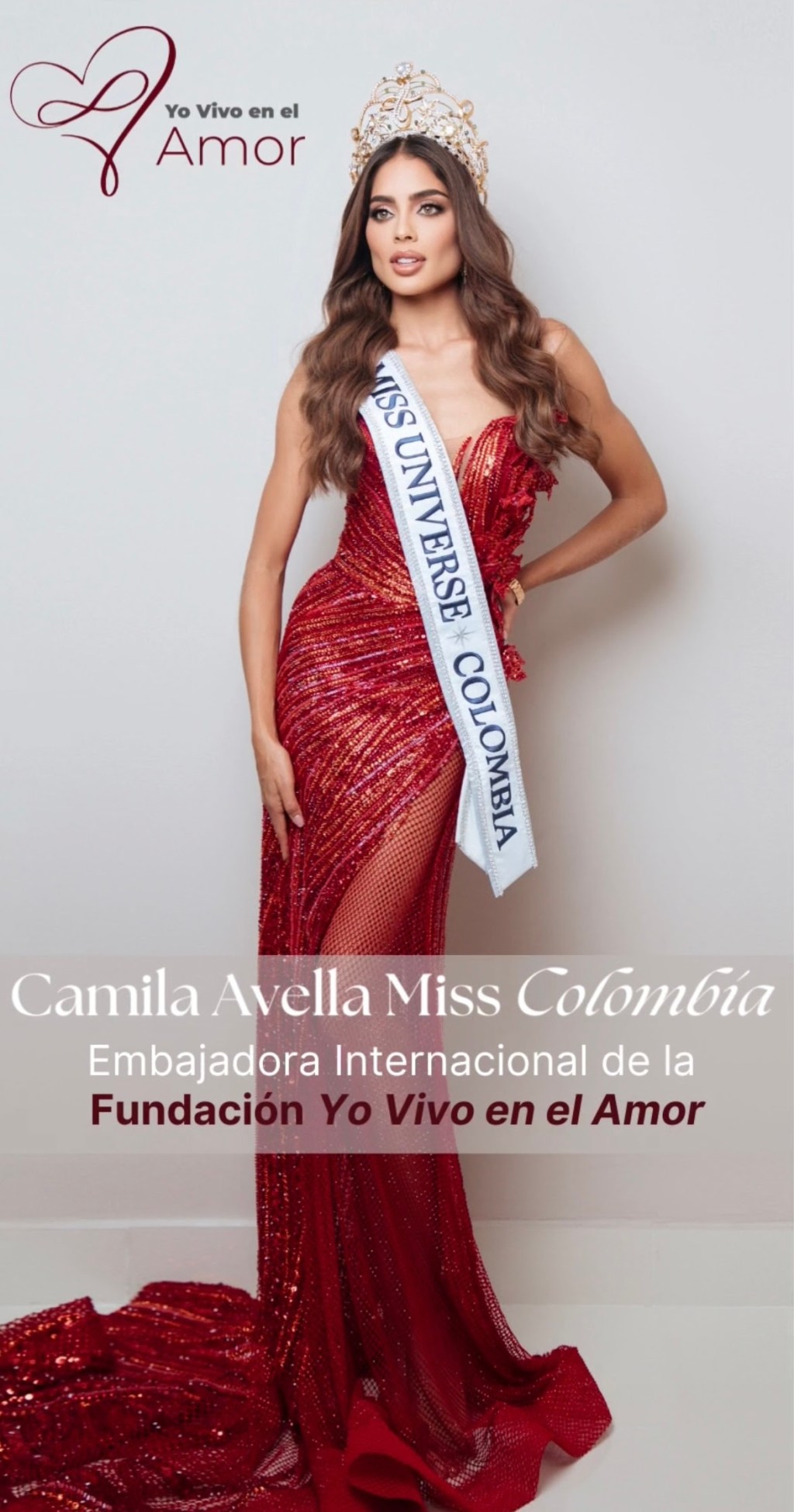 Noticias: MISS UNIVERSE COLOMBIA CAMILA AVELLA SE CONVIERTE EN EMBAJADORA INTERNACIONAL DE LA FUNDACIÓN «YO VIVO EN EL&nbsp;AMOR»