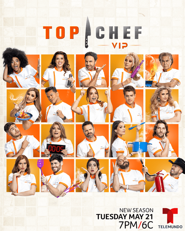 Televisión: TOP CHEF VIP ESTÁ A PUNTO DE APODERARSE DE LA TV HISPANA CON 20 FAMOSOS Y EL MÁS EXIGENTE JURADO EN LA TEMPORADA MÁS ARDIENTE QUE ESTRENA EL 21 DE MAYO A LAS 7PM/6C POR&nbsp;TELEMUNDO