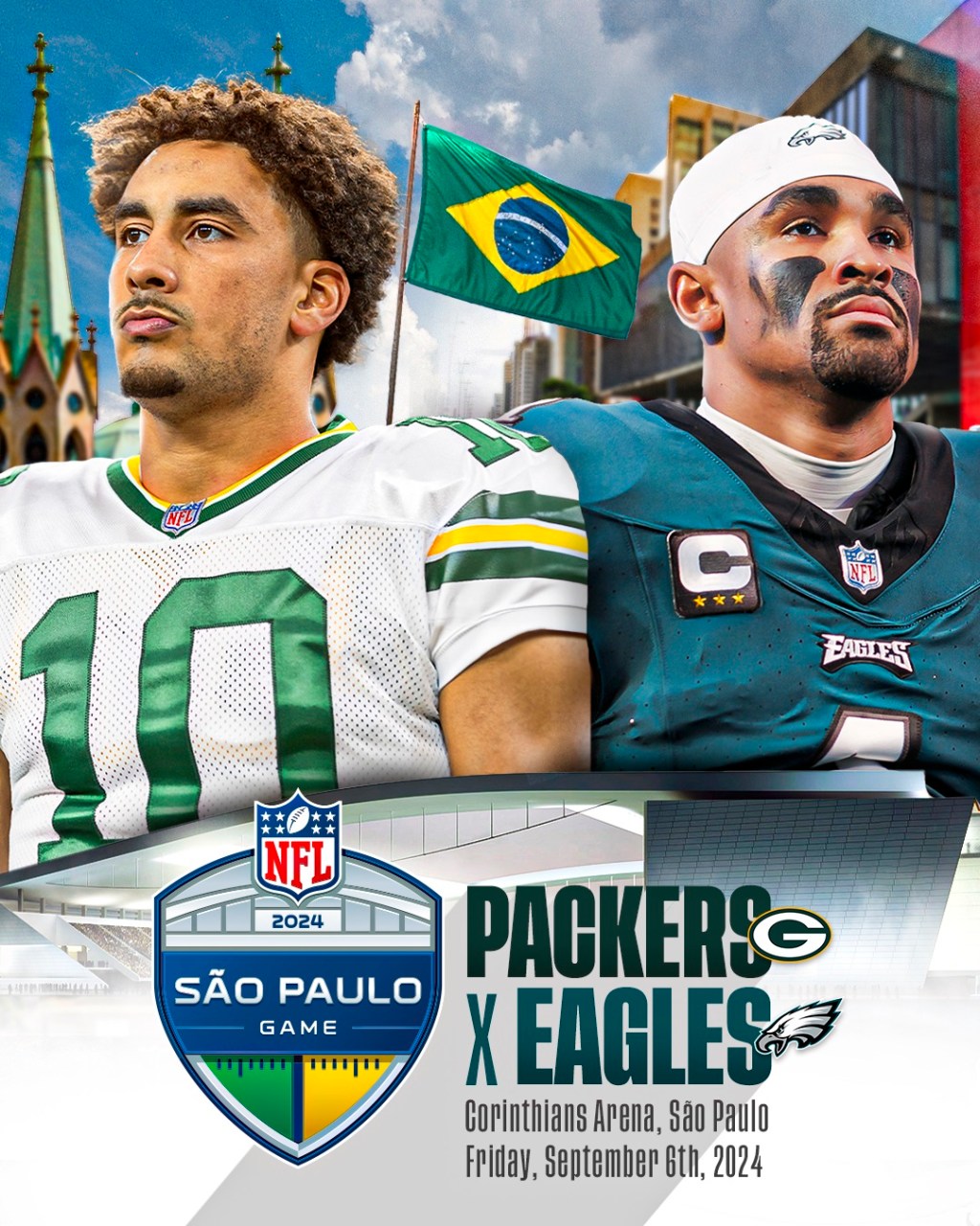 Deportes:  GREEN BAY PACKERS JUGARÁ CONTRA PHILADELFIA EAGLES EN BRASIL EL PARTIDO INAGURAL EL PRÓXIMO 6 DE&nbsp;SEPTIEMBRE