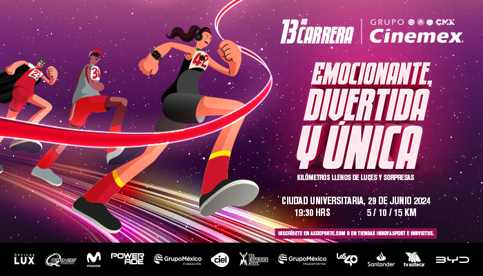 Noticias: DESCUBRE LA MAGIA DE LA 13ª EDICIÓN DE LA CARRERA GRUPO CINEMEX