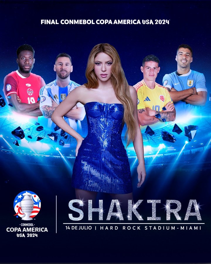 Noticias: LA SUPERESTRELLA GLOBAL SHAKIRA SE PRESENTARÁ EN LA FINAL DE LA CONMEBOL COPA AMÉRICA USA 2024