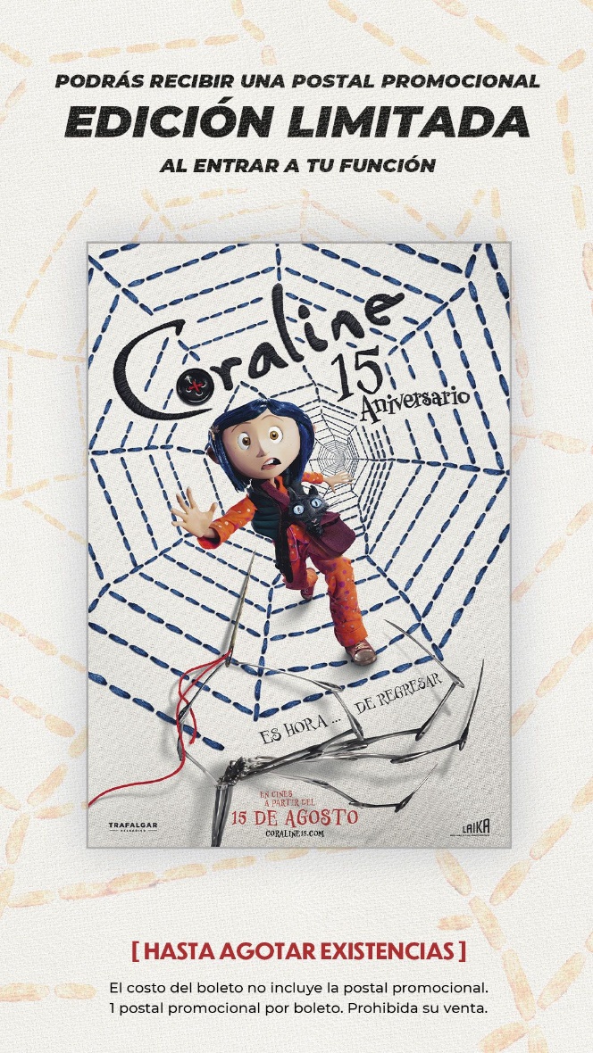 Noticias: CINÉPOLIS +QUE CINE ESTÁ POR REABRIR LA PUERTA SECRETA DE CORALINE: EN 3D Y CON POSTALES&nbsp;ESPECIALES