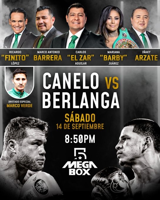 Televisión: TELEVISAUNIVISION TENDRÁ LA MÁS COMPLETA COBERTURA DE LA PELEA DEL «CANELO» ÁLVAREZ CONTRA&nbsp;BERLANGA