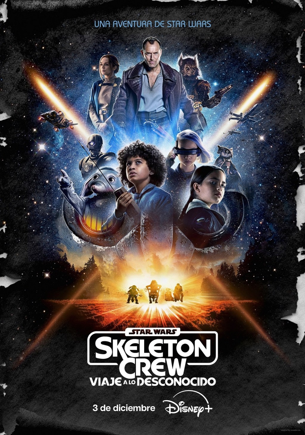 Series: DISNEY+ PRESENTA UN NUEVO TRÁILER Y PÓSTER DE STAR WARS: Skeleton Crew – VIAJE A LO&nbsp;DESCONOCIDO