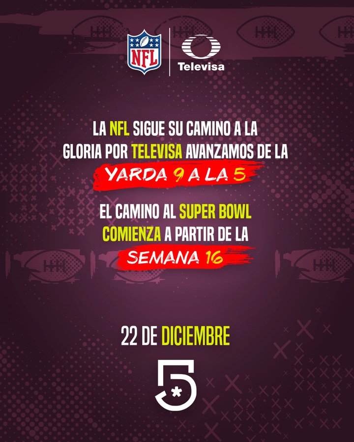 Deportes: TELEVISAUNIVISION TRANSMITIRÁ EN MÉXICO LA TOTALIDAD DE LOS PARTIDOS DE LA POSTEMPORADA DE LA&nbsp;NFL