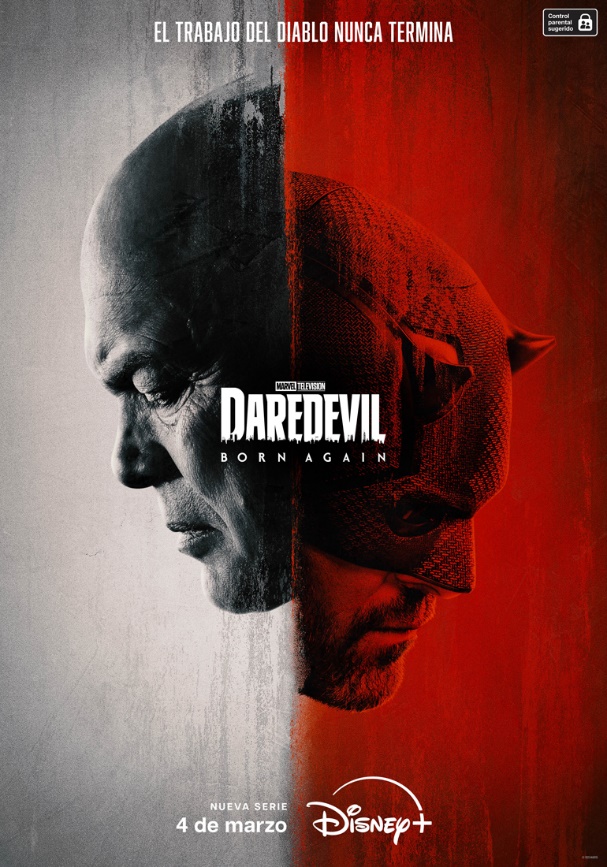 Noticias: DISNEY+ PRESENTA UN NUEVO PÓSTER Y TRÁILER DE «DAREDEVIL: BORN&nbsp;AGAIN»