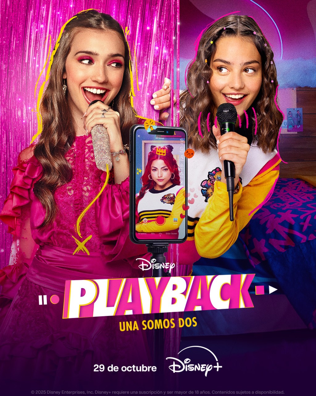 Series: LA NUEVA SERIE JUVENIL PLAYBACK: UNA SOMOS DOS PROTAGONIZADA POR JULI CASTRO, ANTONELLA PODESTÁ Y VALEN G ESTRENA EL 29 DE OCTUBRE EN&nbsp;DISNEY+