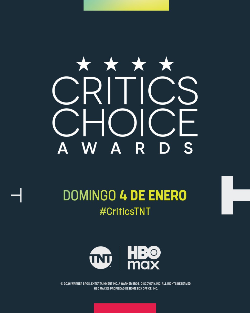Noticias: LA 31ª ENTREGA ANUAL DE LOS CRITICS CHOICE AWARDS® SE VERÁ EN VIVO POR TNT Y HBO&nbsp;MAX