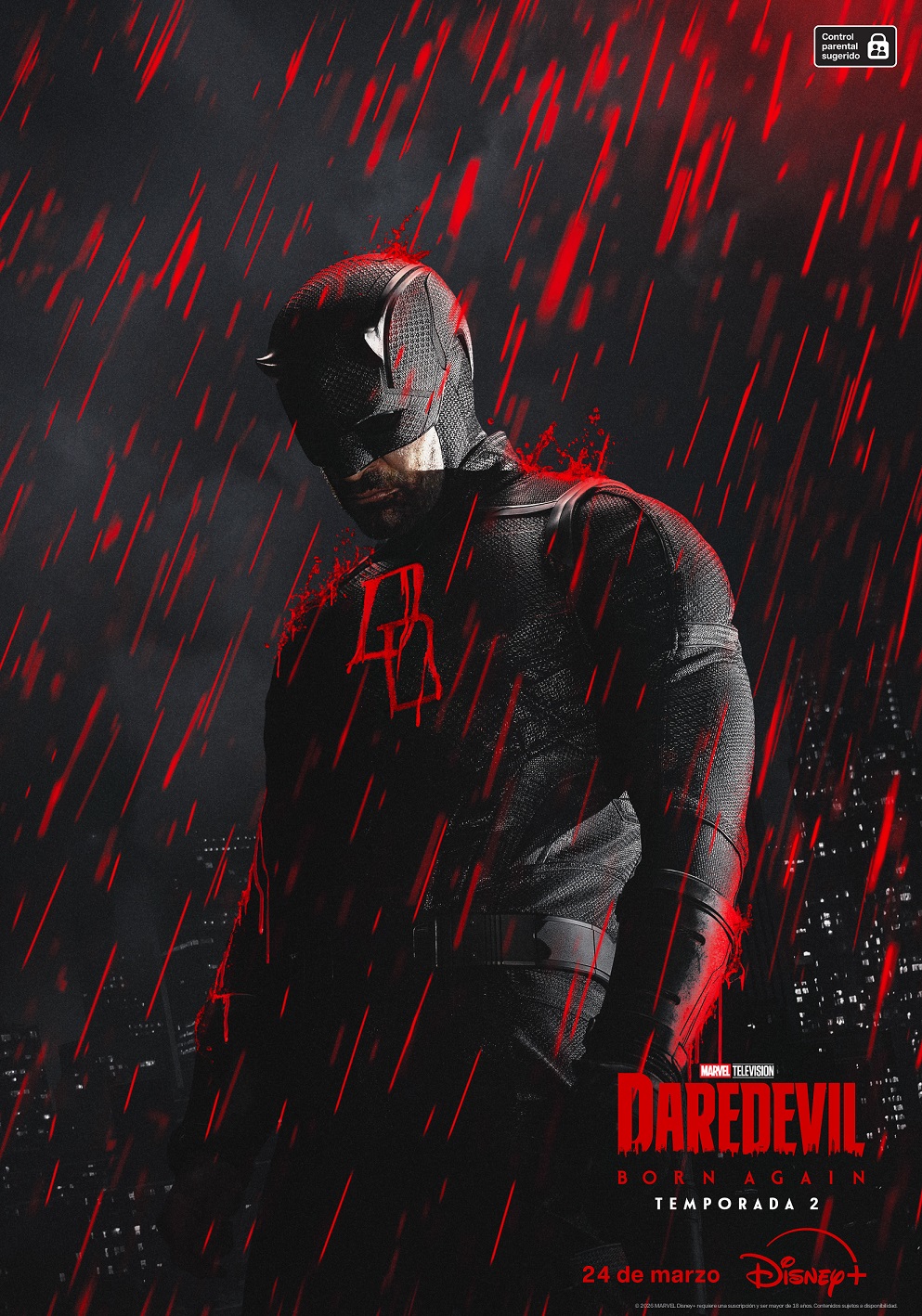 Noticias: MARVEL TELEVISION PRESENTA EL PRIMER TRÁILER Y PÓSTER DE LA ESPERADA SEGUNDA TEMPORADA DE DAREDEVIL: BORN&nbsp;AGAIN