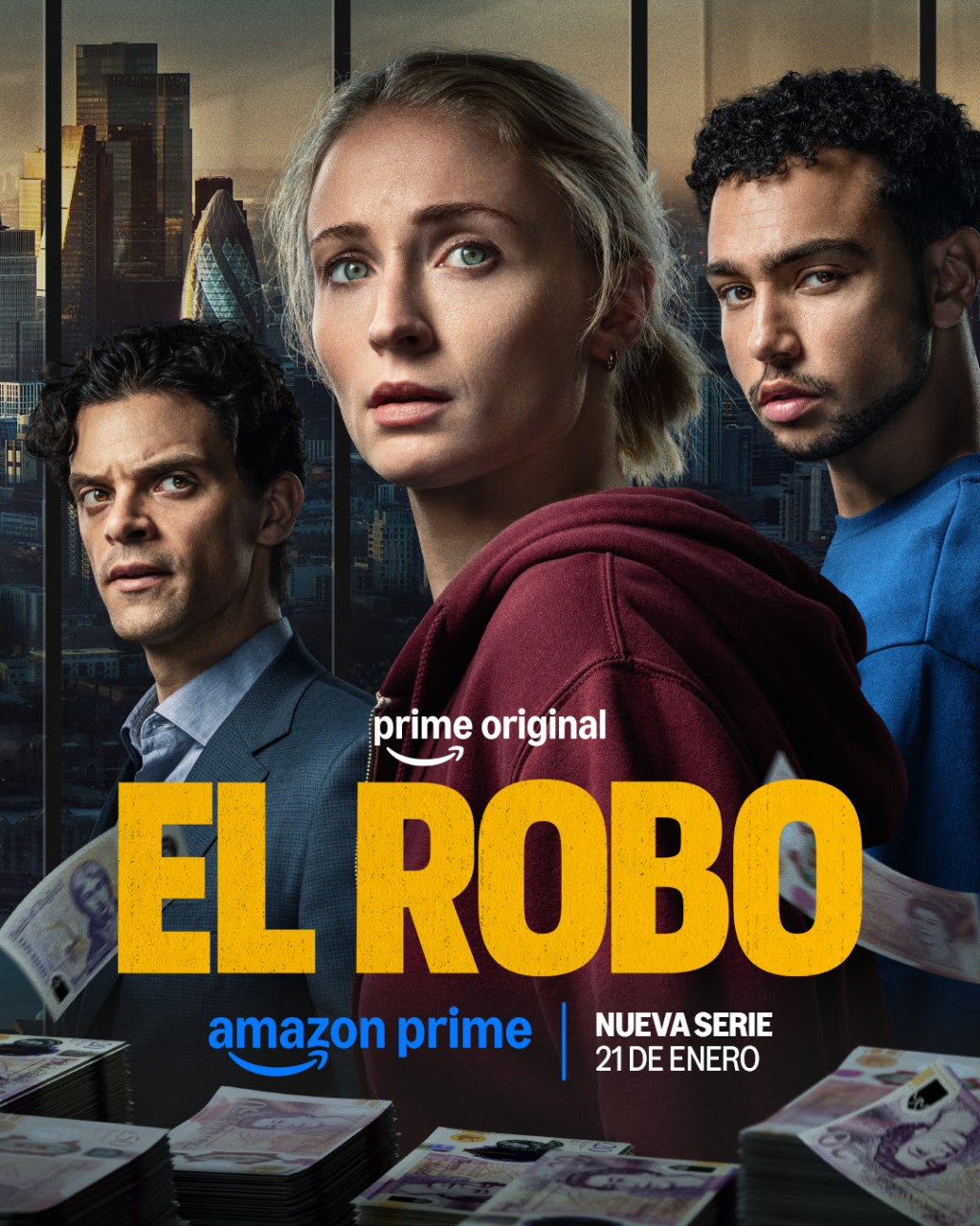 Noticias: EL ATRACO QUE NO TE PUEDES PERDER: PRIME VIDEO ESTRENA EL TRÁILER OFICIAL Y EL PÓSTER DE LA SERIE EL&nbsp;ROBO
