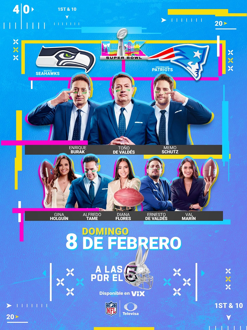 Televisión: TELEVISAUNIVISION ES LA CASA DE LA NFL EN MÉXICO Y LA MEJOR OPCIÓN PARA VIVIR EL SUPER BOWL&nbsp;LX